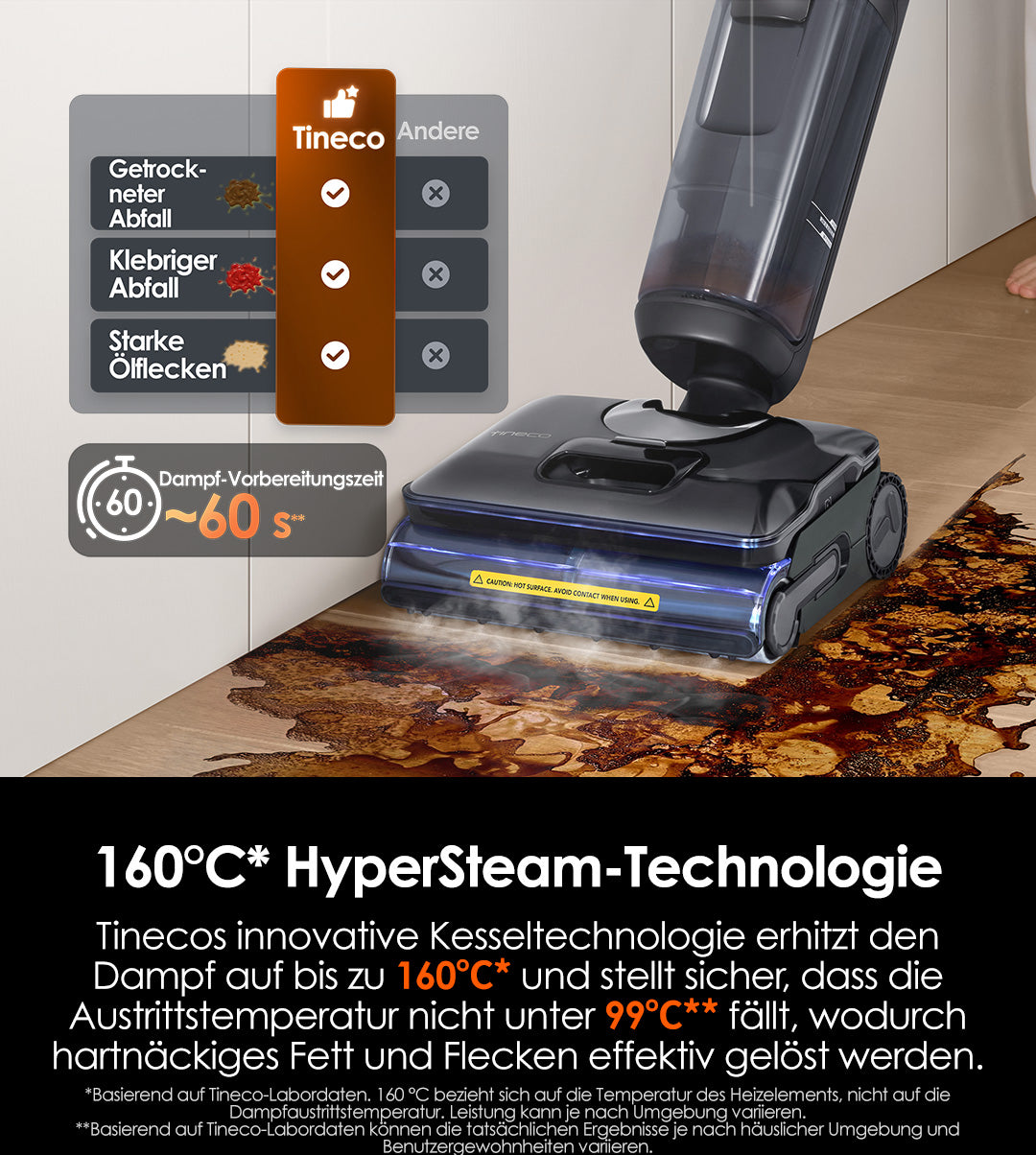 Tineco FLOOR ONE S7 Stretch Steam Nass- und Trockensauger, dampfreiniger, nass trockensauger, wischsauger, staubsauger, Besen, staubsauger kabellos, akku staubsauger