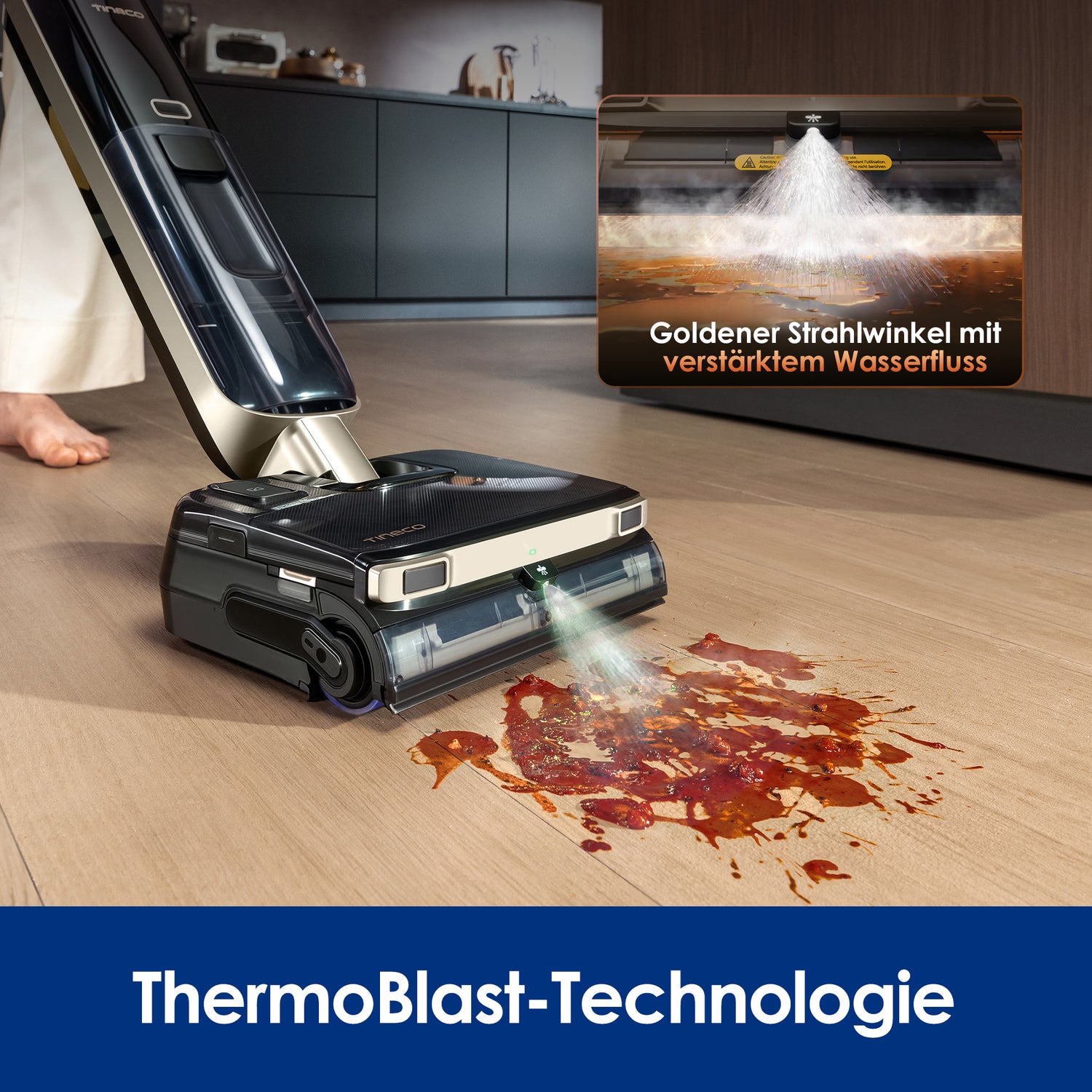 Tineco Floor One S9 Master Aspirapolvere Lavapavimenti Nero