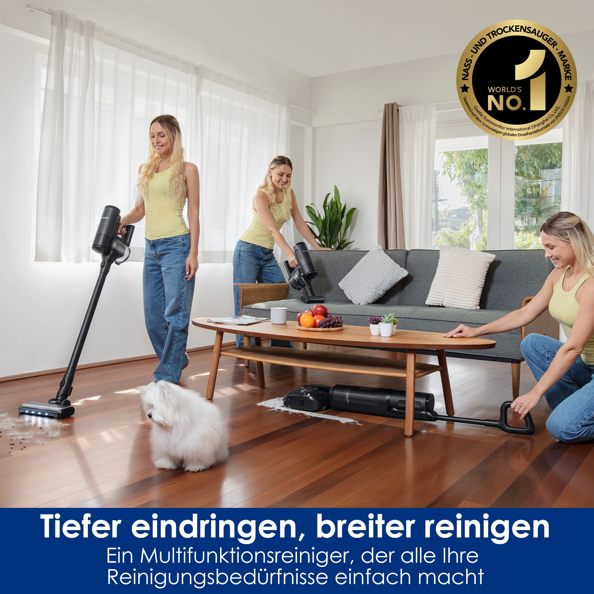 Tineco FLOOR ONE Switch S7 Stretch intelligenter Nass- und Trockensauger, wischsauger, wischmop, mopp, akku staubsauger
nass Trockensauger, beutellose staubsauger