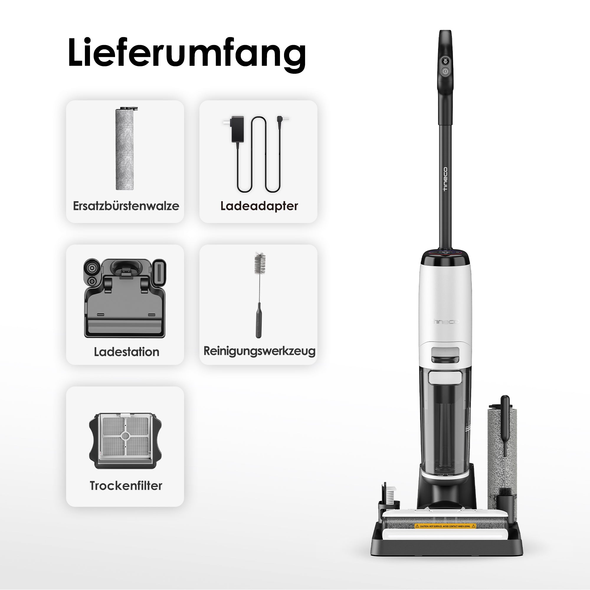 Tineco FLOOR ONE S7 Steam intelligenter Nass- und Trockensauger, Dampfreiniger，nasssauger, nass trockensauger, staubsauger, wischsauger, wischmop
