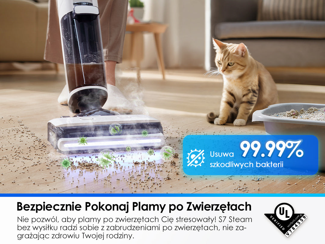 Tineco FLOOR ONE S7 Steam Inteligentny Odkurzacz Mopujący, odkurzacz, odkurzacz bezprzewodowy, odkurzacz piorący, odkurzacz pionowy, odkurzacz myjący, odkurzacz mopujący