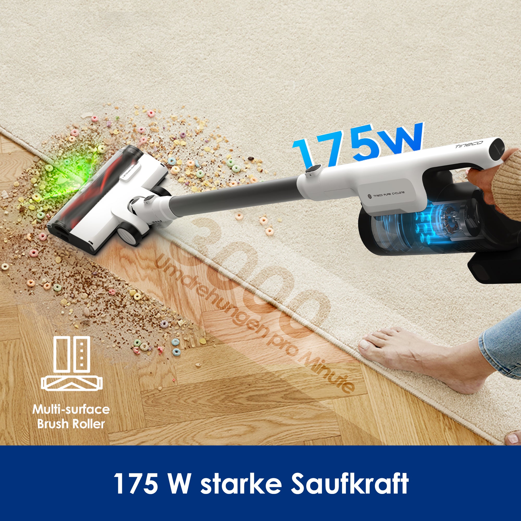 Tineco PURE ONE Station 5 Plus kabelloser smarter Staubsauger, staubsauger, staubsauger kabellos, akku staubsauger, kabelloser staubsauger