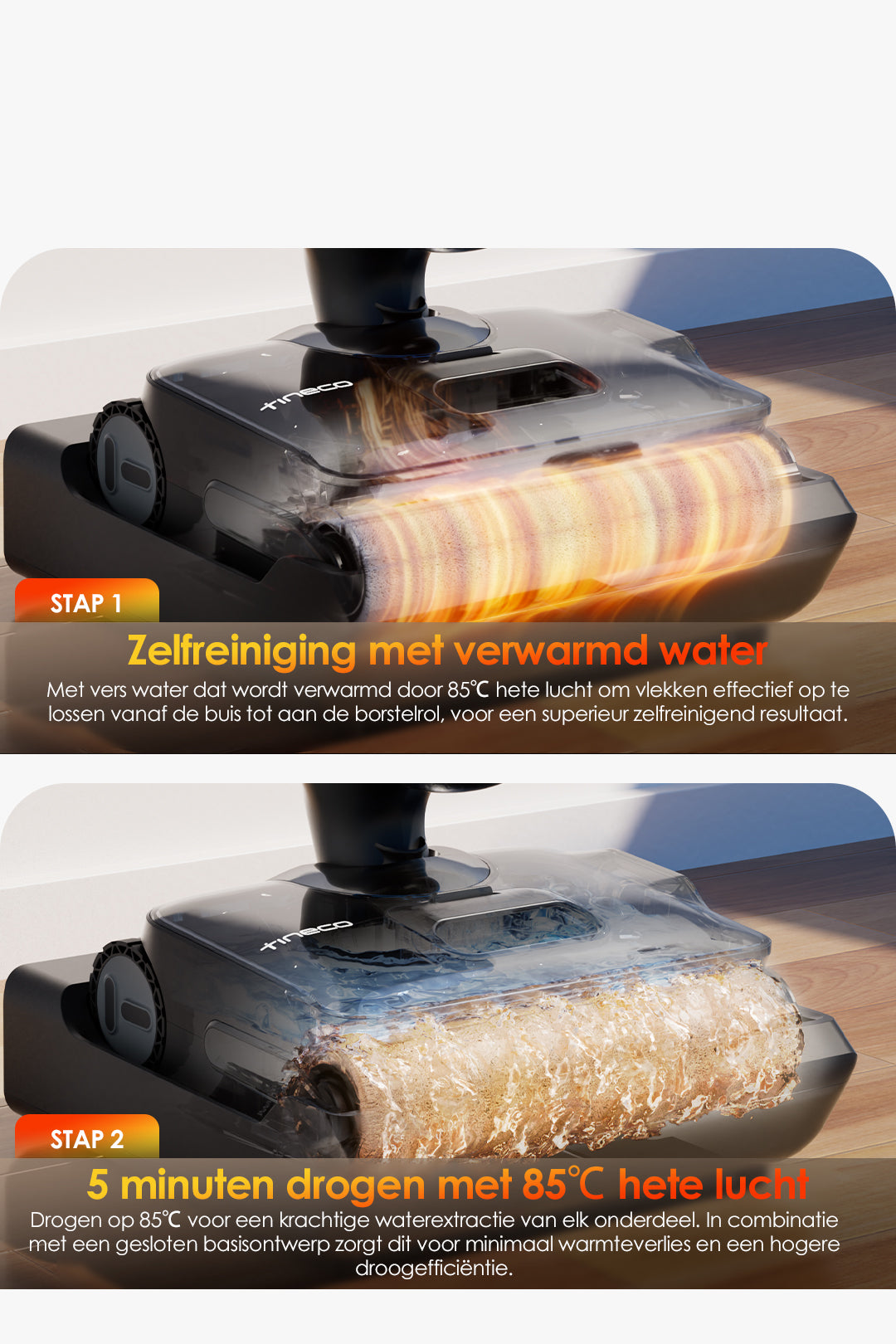 Tineco FLOOR ONE i6 Stretch Stofzuiger met Dweilfunctie,stofzuiger met zak, stofzuiger, ​steelstofzuiger, draadloze stofzuiger, dweil