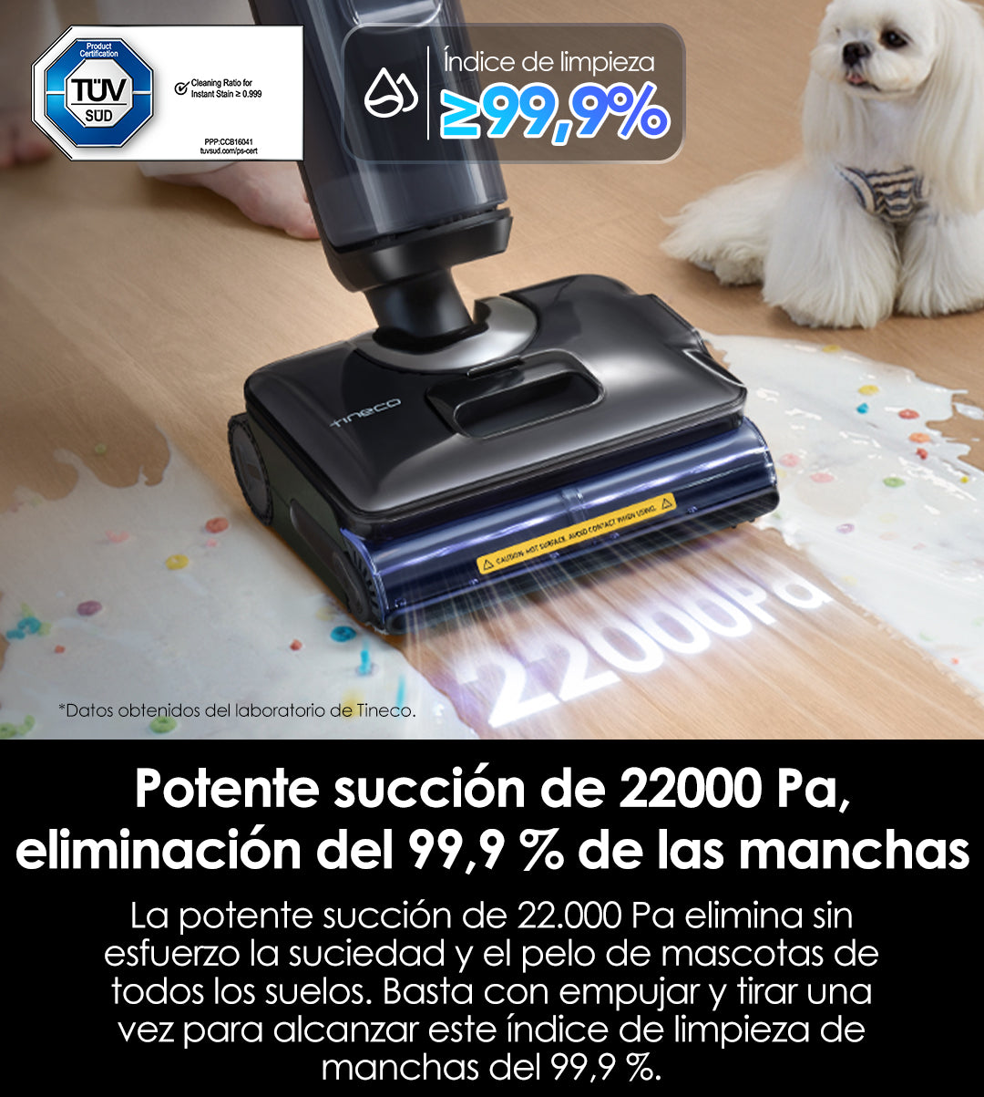 Tineco FLOOR ONE S7 Stretch Steam Aspiradora en Seco y Húmedo,aspiradora sin cable, aspiradora de mano, aspirador sin cable