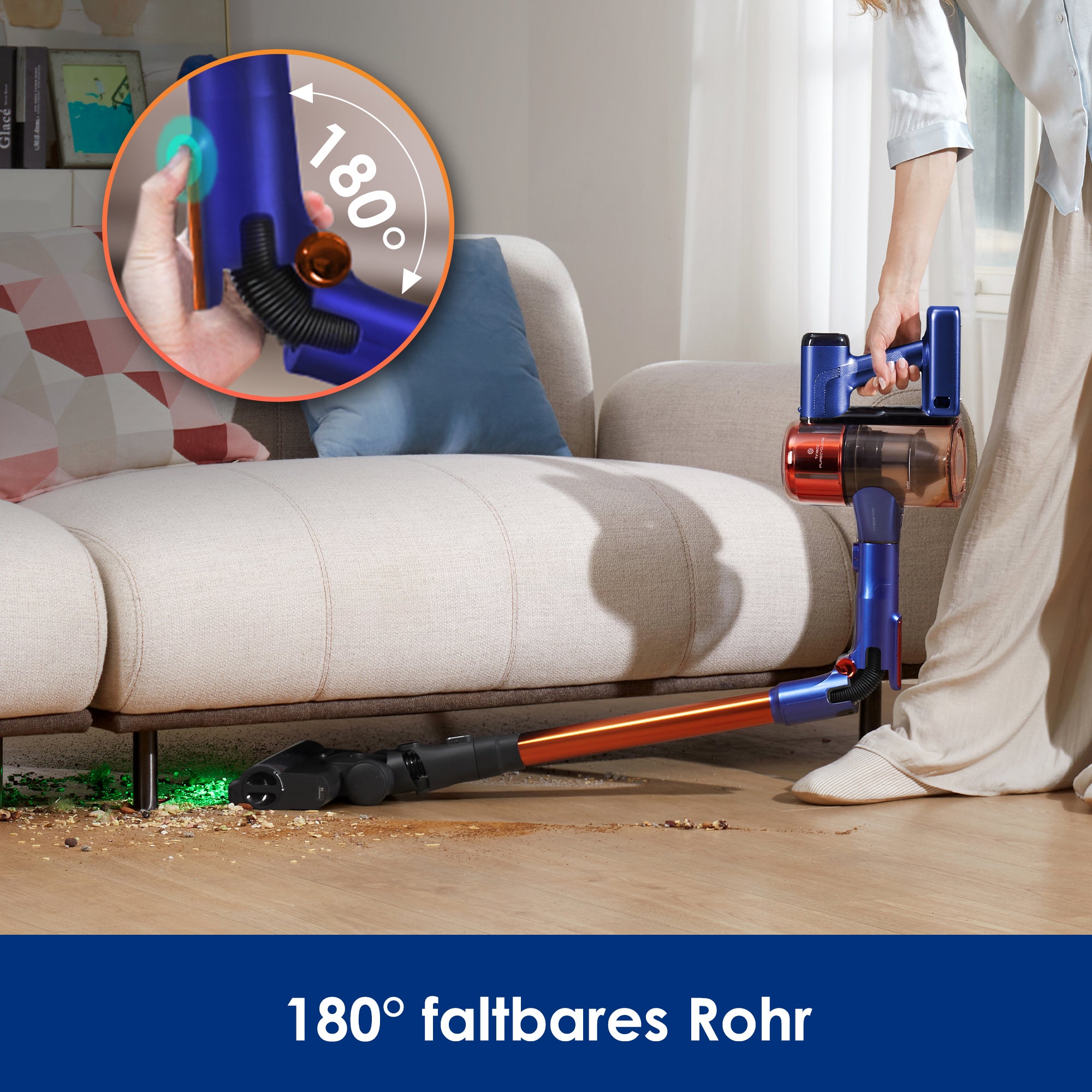 TINECO PURE ONE S70 Smarter Akkustaubsauger blau-orange