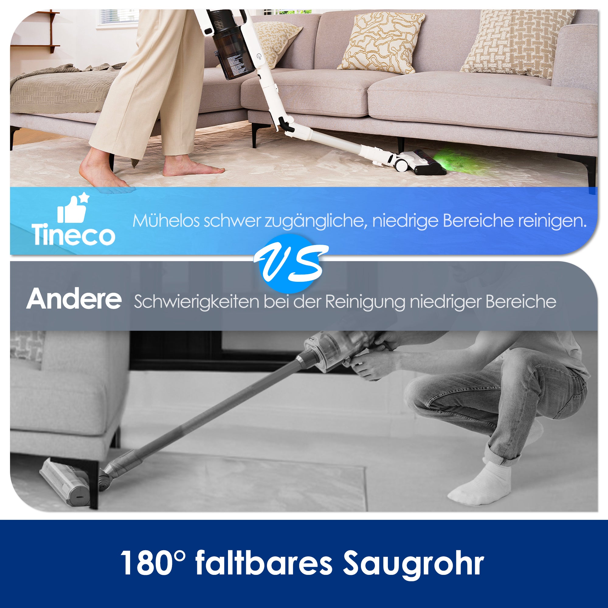 Tineco PURE ONE A50S Plus kabelloser Stabstaubsauger, staubsauger, staubsauger kabellos, akku staubsauger, kabelloser staubsauger