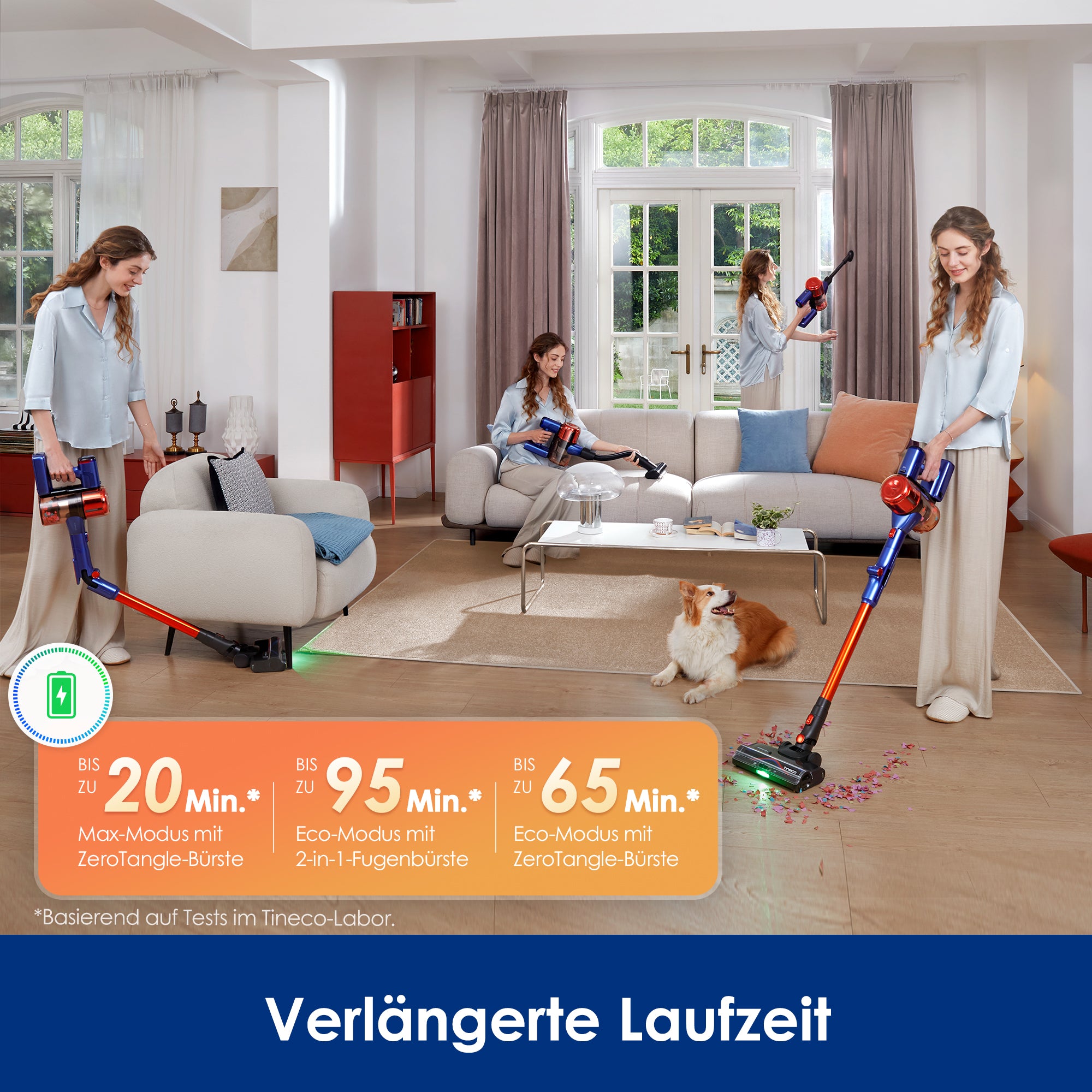 TINECO PURE ONE S70 Smarter Akkustaubsauger blau-orange