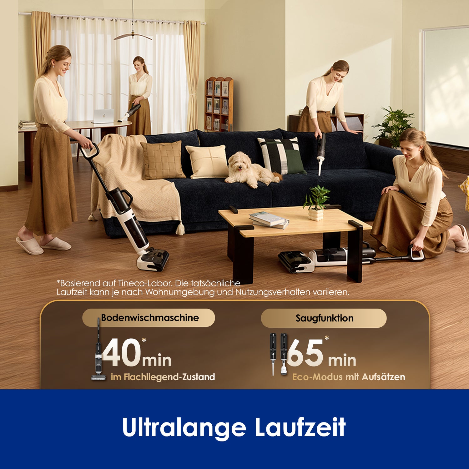 Tineco Floor One Switch S6 Stretch Breeze Aspirapolvere Lavapavimenti Bianco