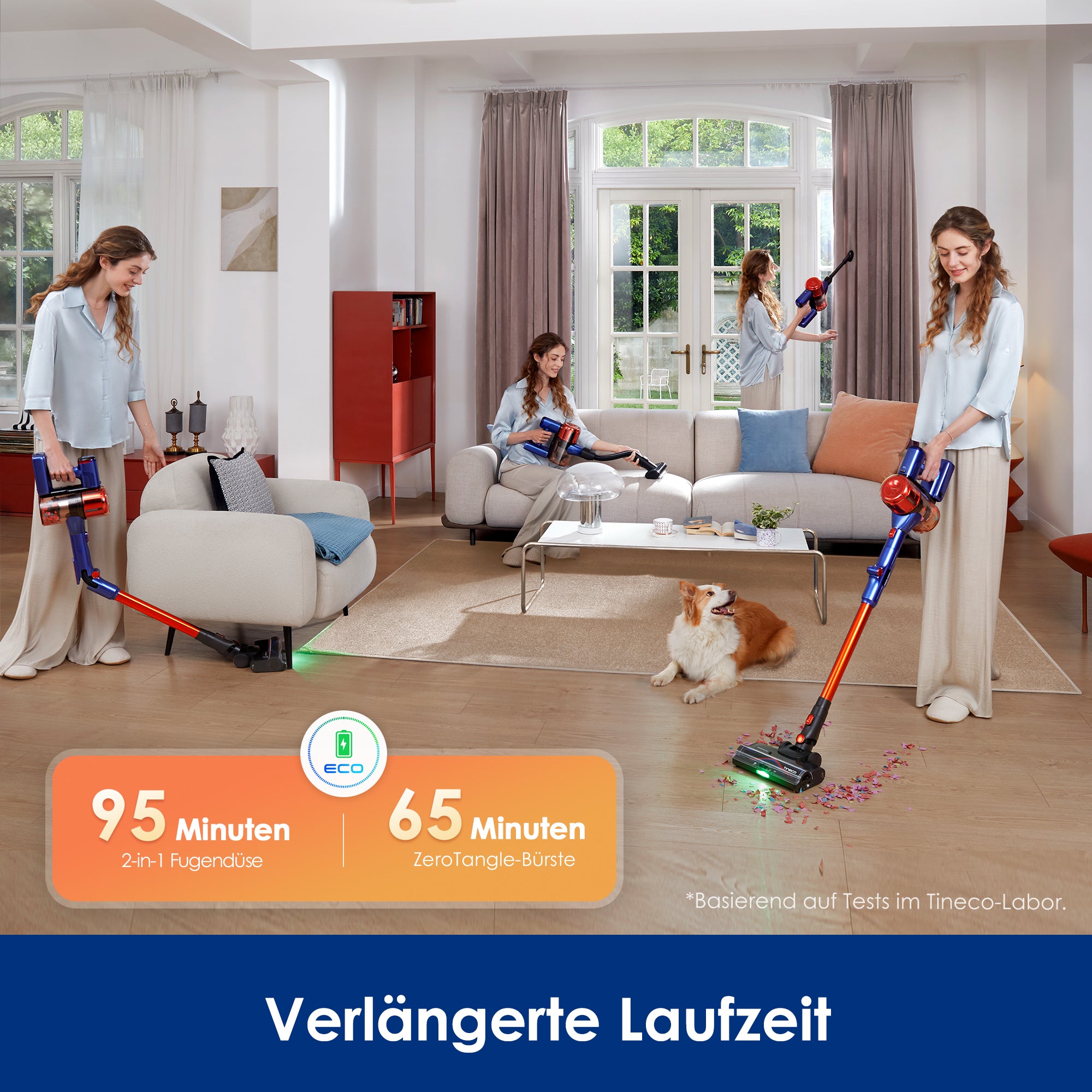 TINECO PURE ONE S70 Smarter Akkustaubsauger blau-orange