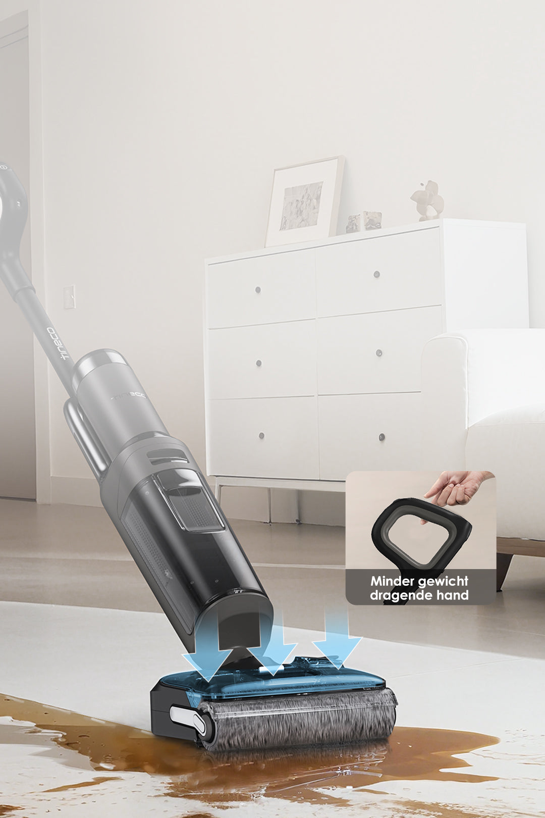 Tineco FLOOR ONE i6 Stretch Stofzuiger met Dweilfunctie,stofzuiger met zak, stofzuiger, ​steelstofzuiger, draadloze stofzuiger, dweil