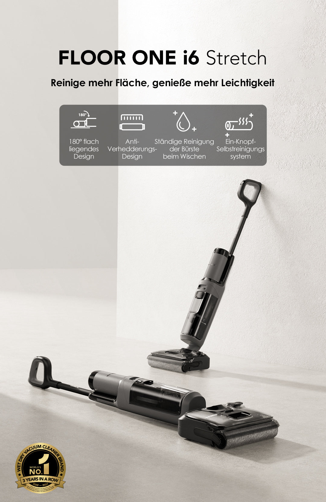 Tineco FLOOR ONE i6 Stretch Nass und Trockensauger, nass trockensauger, wischsauger, staubsauger, staubsauger kabellos, akku staubsauger