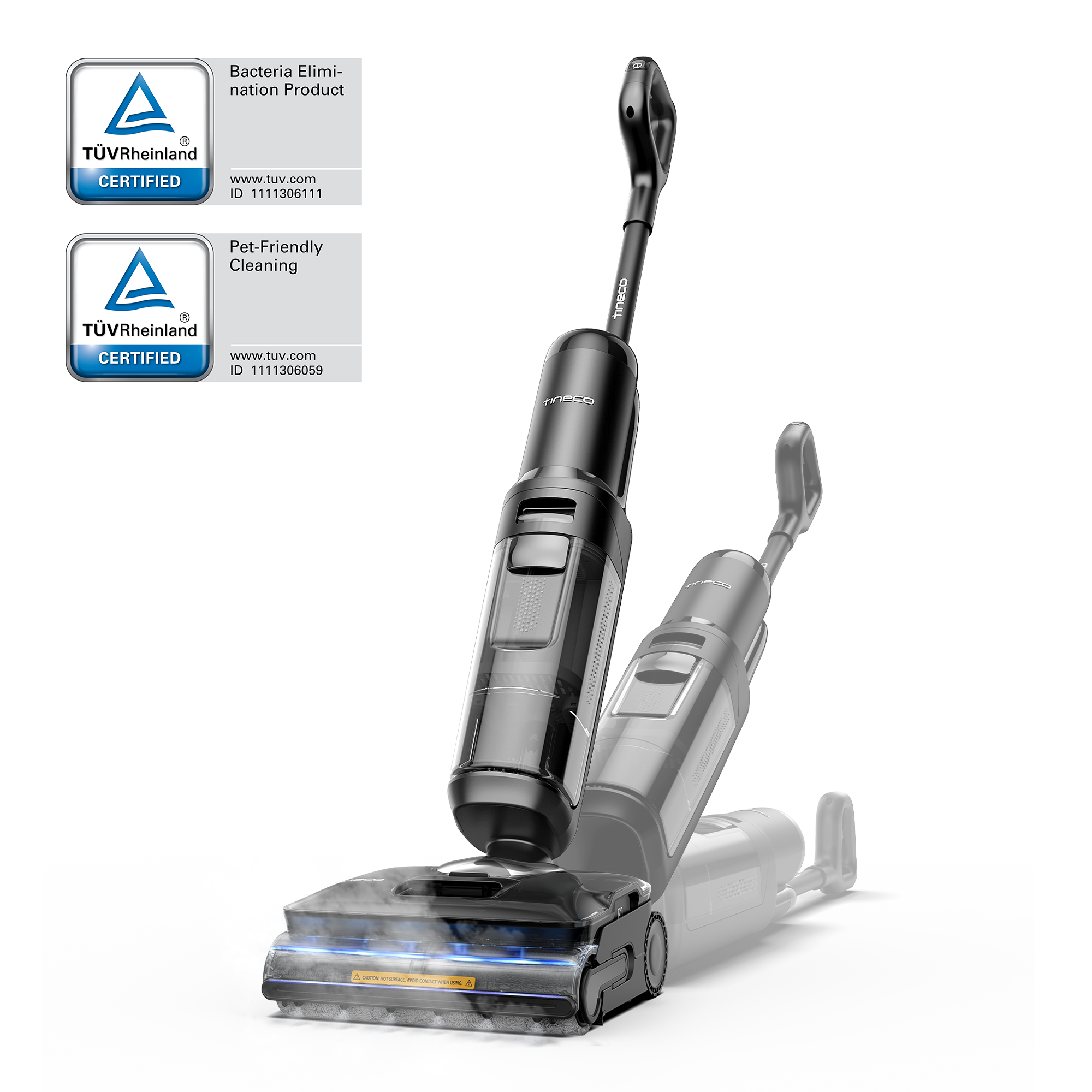 Tineco FLOOR ONE S7 Stretch Steam Lavapavimenti e Aspirapolvere a Vapore Senza Fili